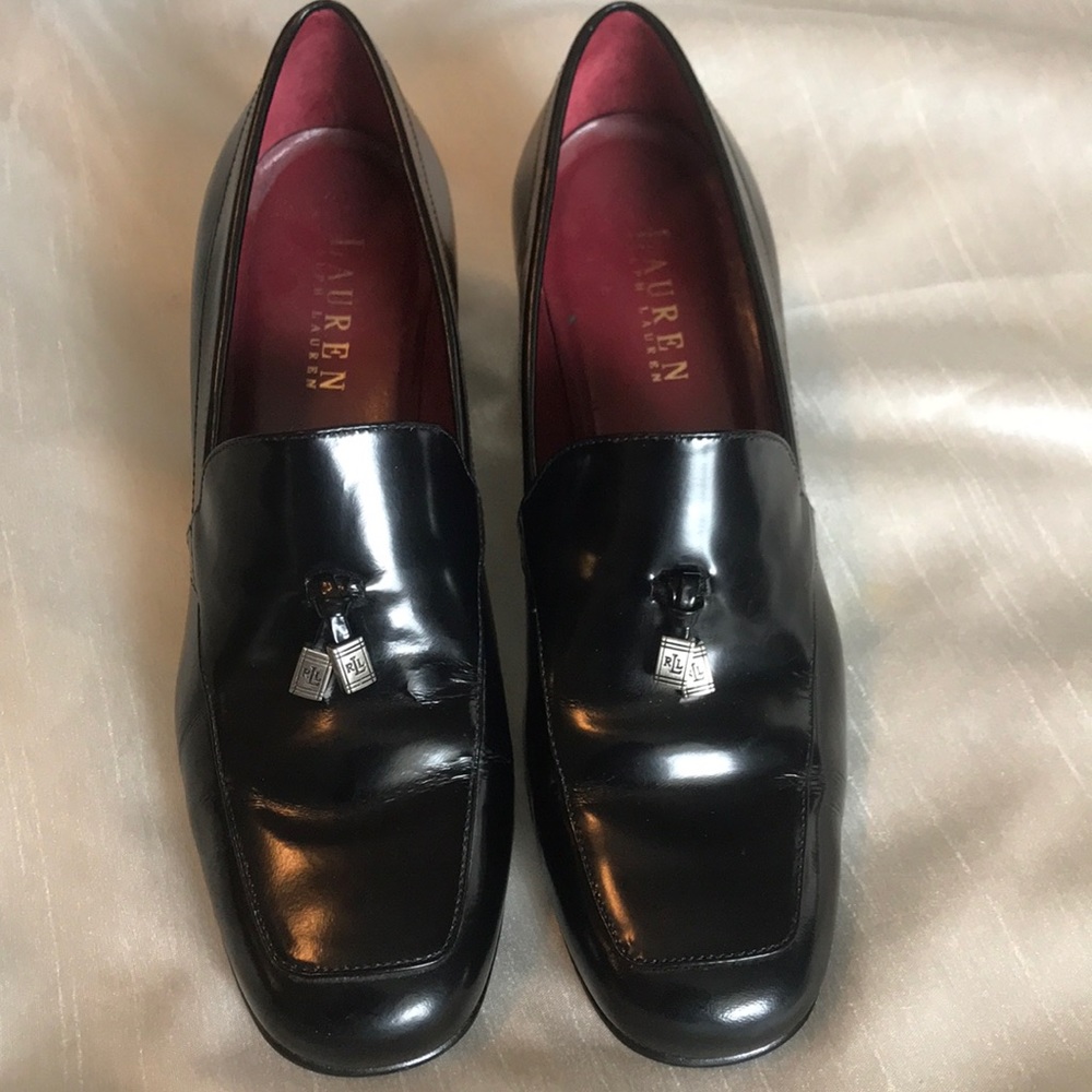 Vintage Lauren Ralph Lauren leather  loafer heels